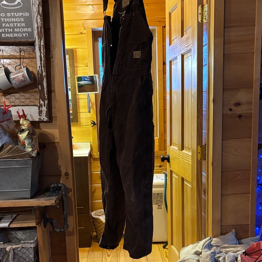 Women's Utility Overalls in Dark Brown